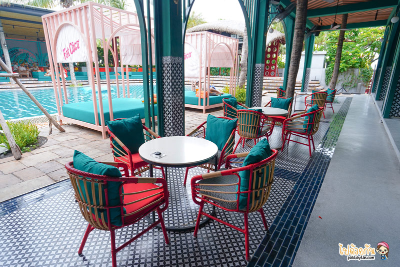 คาเฟ่พัทยา, fat coco  beach club, ร้านอาหารสไตล์ลาหลีพัทยา, คาเฟ่พัทยาถ่ายรูปสวย, fat coco พัทยา คาเฟ่สไตล์บาหลี สดใสได้ฟีลซัมเมอร์