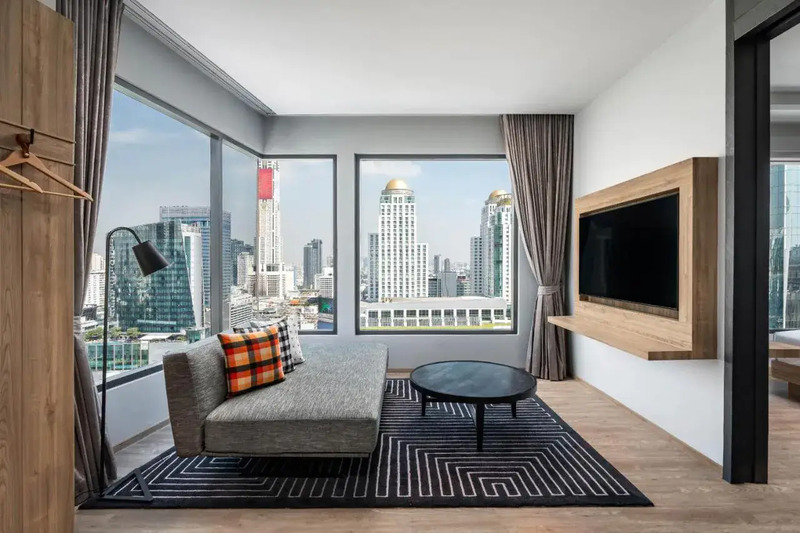 moxy ratchaprasong โรงแรมใหม่ในเครือ marriott ใจกลางราชประสงค์ ถ่ายรูปสวยทุกมุม