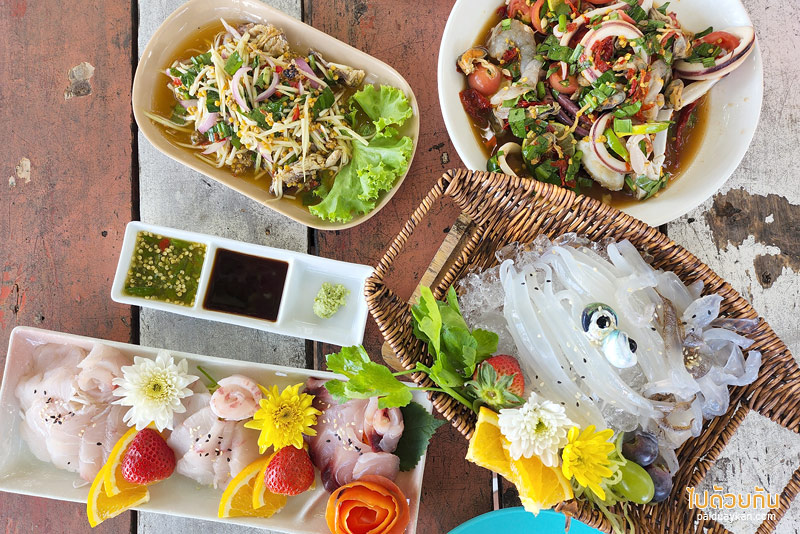 ไต๋อวน นาจอมเทียน, ร้านหมึกสดพัทยา, ร้านอาหาทะเลพัทยา, ไต๋อวน นาจอมเทียน กินหมึกสด ปลาซาซึมิ ริมทะเลลพัทยา