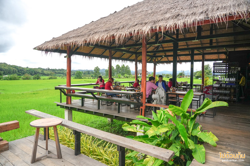 นากอข่อย ปัว ร้านอาหารรสชาติอร่อย&nbsp; ฟีลดีริมทุ่งนา